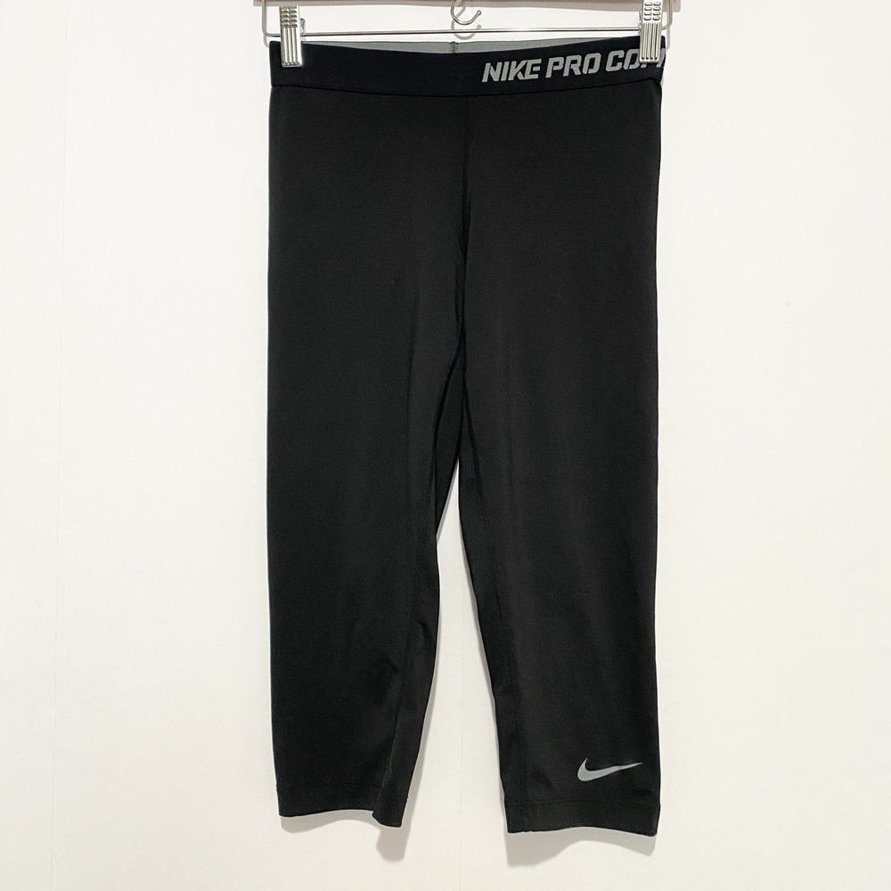 Nike Pro Combat Dri-FIT Compression Capri Pants Black Men's Size M Activewear‎